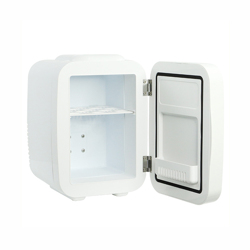 Mini Refrigerador de Cosméticos con Espejo LED 4L Portátil para Dormitorio y Vehículo