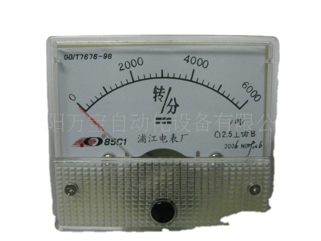 直流电压表 小表头指针机械转速表85C1 10V 6000转/分(图)