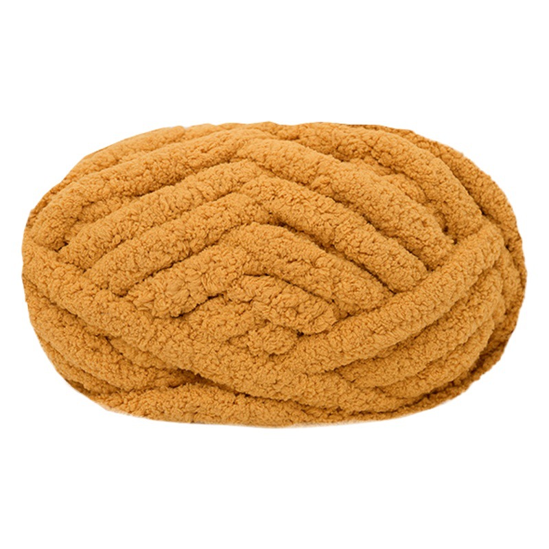 Bola de nieve gato cola 2cm grueso dedo bufanda lana DIY hecho a mano Super gruesa tira de hielo hilo tejido manta nido mascota