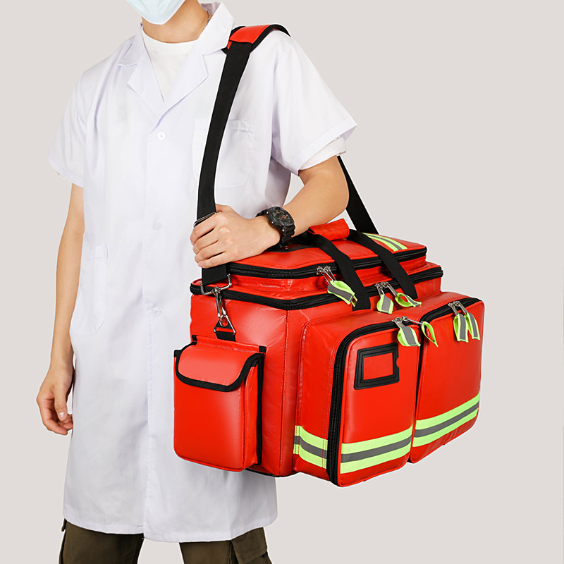 Bolida - Mochila para cilindro de oxígeno de gran capacidad, 2L/3L, bolsa para ECG, bolsa para DEA, bolsa para control de salud y enfermedades