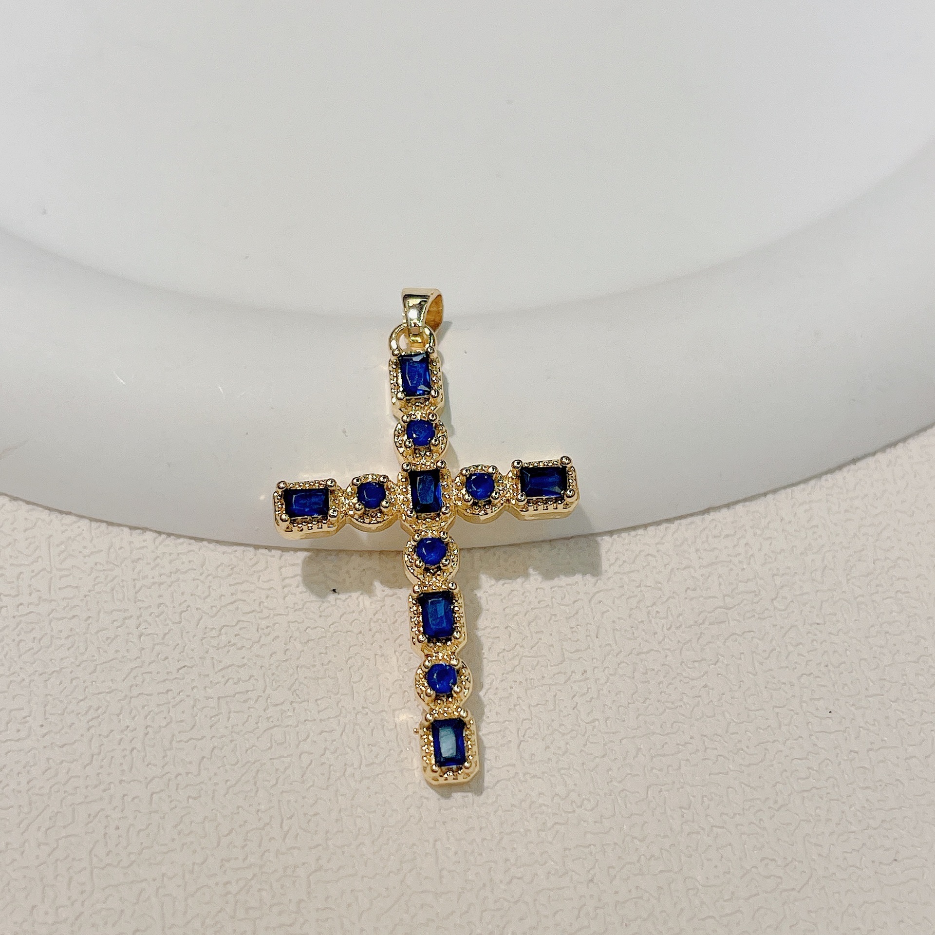 Charms, Necklace, Jewelry Accessories Classification 1 Piece Quantity 1 Piece Copper Zircon Cross Colorful Pendant Charms Necklace Jewelry Accessories