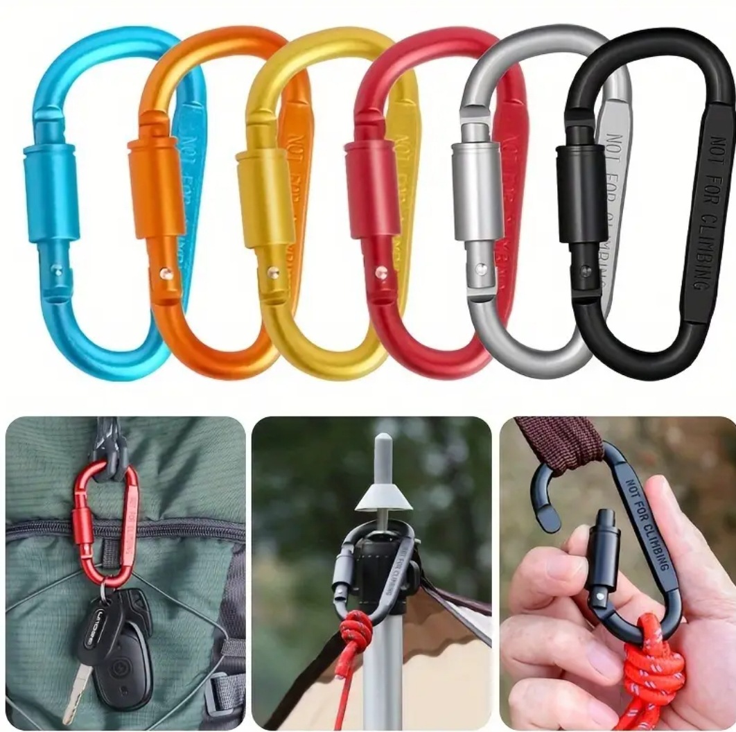 Manufacturer Wholesale D-Type Thickened Alloy Aluminum Carabiner Hook Tent Outdoor Sports Backpack Outdoor Luggage Buckle
