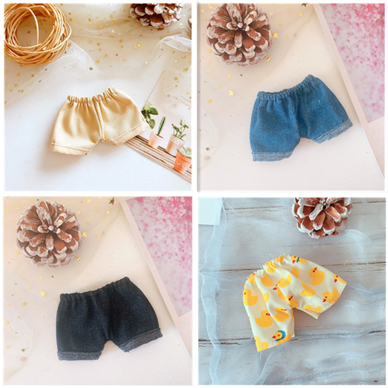 Spot Hot Selling Palm Dog Jeans Shorts Collection Curled Pants 20cm Cotton Doll Clothing Accessories Free Shipping