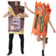 Halloween Party Costume Peanut Butter Chocolate Bar cosplay Couple Costume Jumpsuit Fun Costume