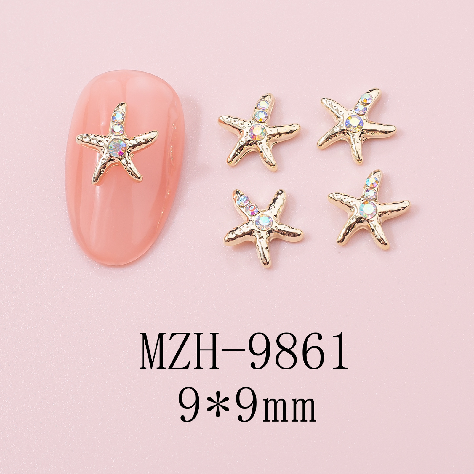 5g Weight Nail Decoration Accessories Nail Supplies 10 PCS/Package Quantity Alloy Material Star Pattern Cute Style Cute Star Alloy Nail Decoration Accessories 10 PCS/Package 11
