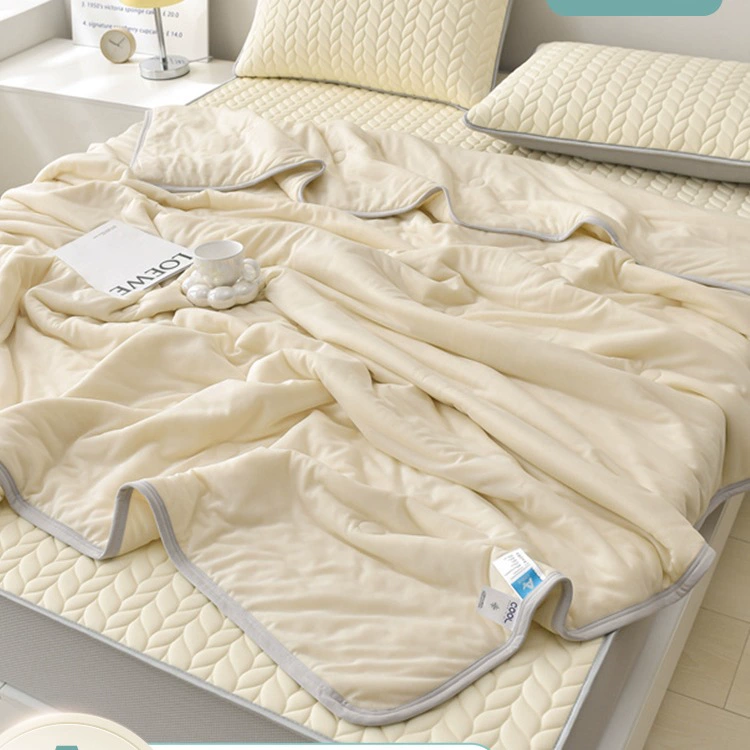 Оптовая продажа, летнее прохладное одеяло, комплект из четырех предметов, тайский латексный коврик, простыня, летнее ледяное шелковое одеяло, мягкое одеяло с кондиционером, три