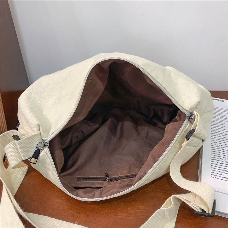 Bolso diagonal ins de moda de estilo perezoso 2024 nuevo bolso de lona casual bolso de mensajero simple y versátil al por mayor