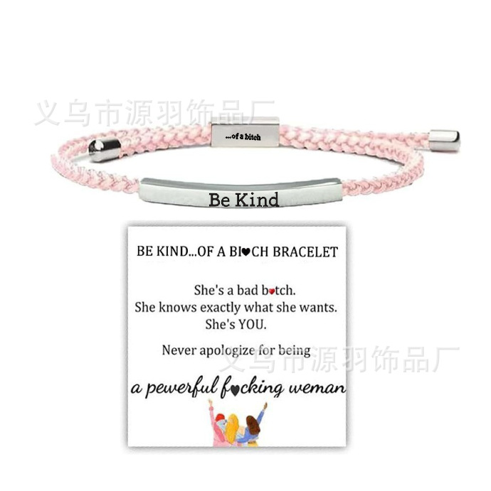 Nuevo producto transfronterizo Be... De un Bi♥CH letras mano tubular pulsera tejida a mano ajustable