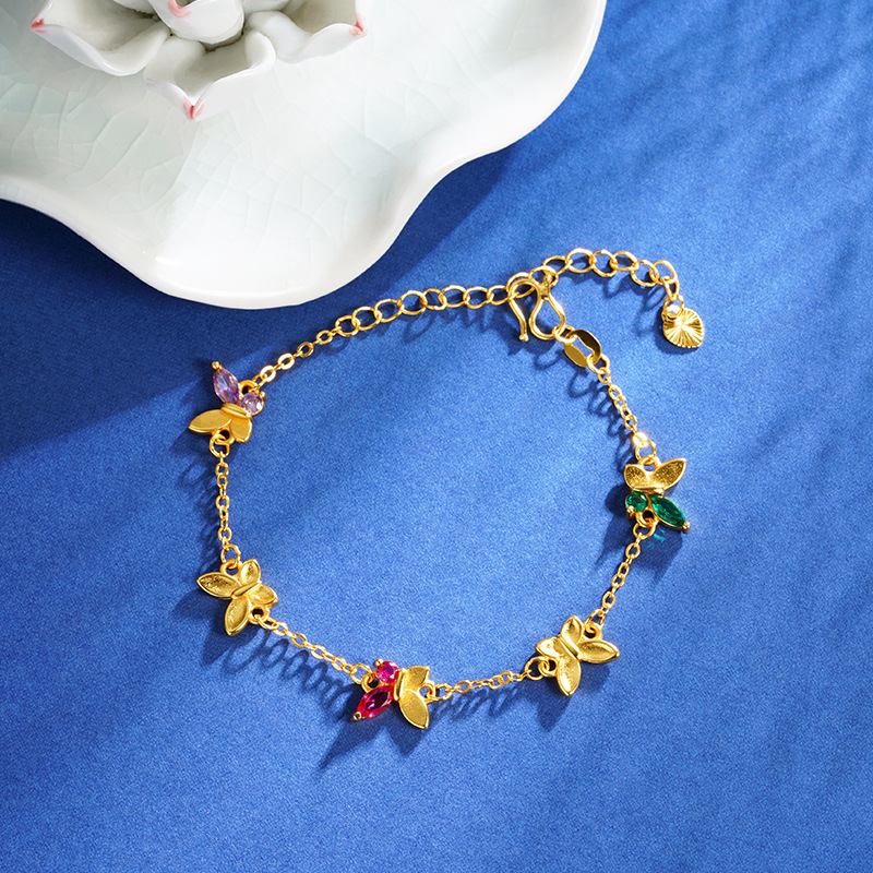 Nuevo brazalete de mariposa de oro de arena vietnamita no se desvanecerá durante mucho tiempo lujo ligero joyas de lujo femeninas de alto nivel Yiwu fuente