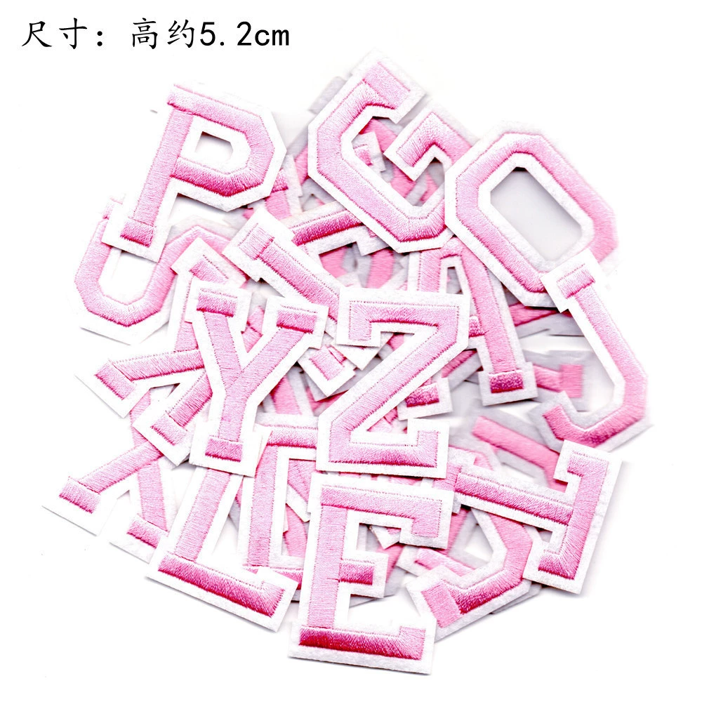 [Переведено] Alphabet Embroidery Patches (Yongxin) 26-Letter Set, Iron-on Fabric Letters, Multi-Color Options