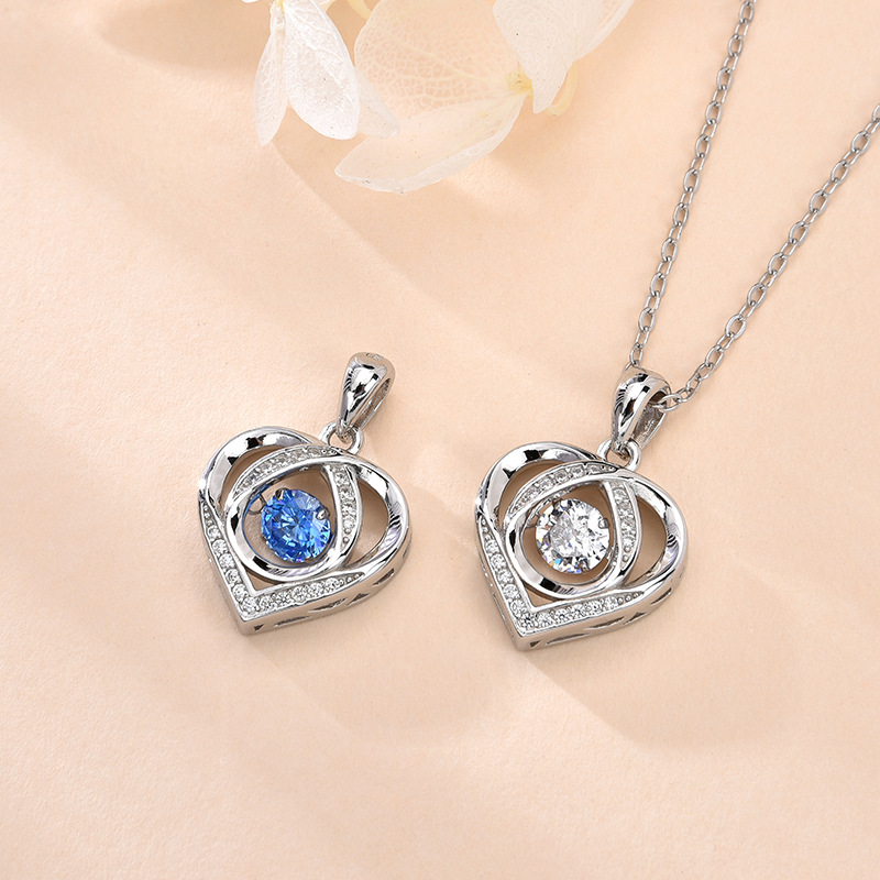 925 plata esterlina pulsante collar de corazón para mujeres otoño invierno versátil nicho de alta calidad 2025 colgante de amor cadena clavícula