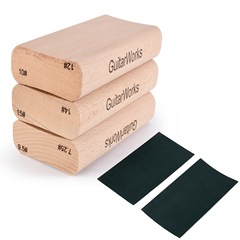 Dual-purpose guitar fingerboard radius nut leveling grinding stones 7.25" & 9.5", 10" & 12", 14" & 15"