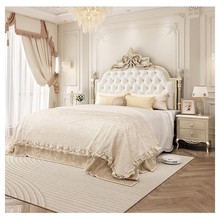 法式高端轻奢美式实木床双人床家用主卧现代欧式组合套装家具