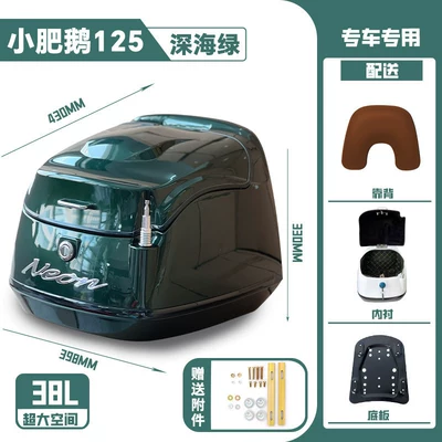 Tail Box Motorcycle Retro – Motorcycle trunk - deep-sea-green
