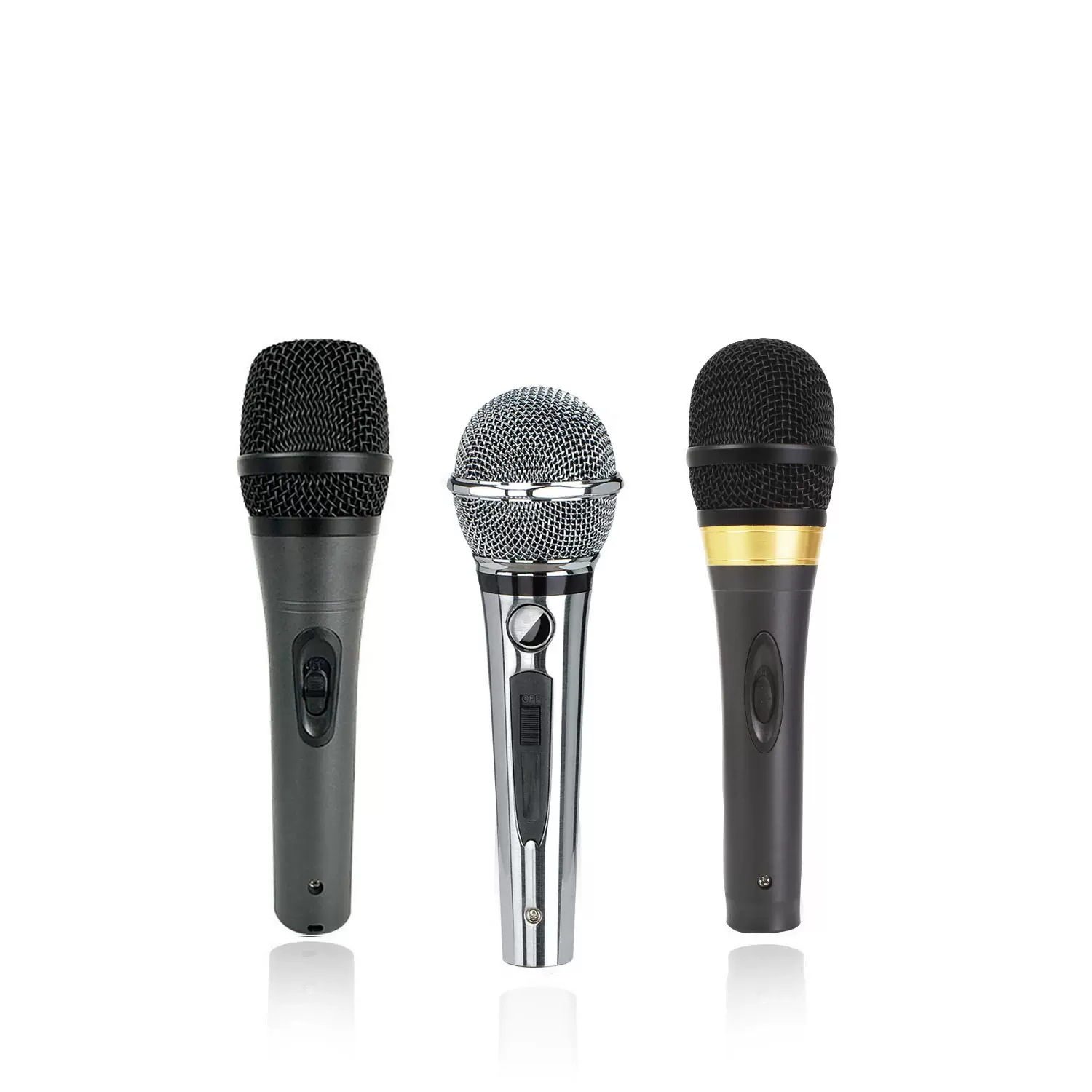 跨境动圈式有线话筒家用录音设备音响K歌会议金属手持麦克风