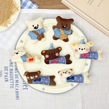 新款韩国ins风牛仔背包小熊小狗儿童发夹充棉饰品配件服装diy辅料