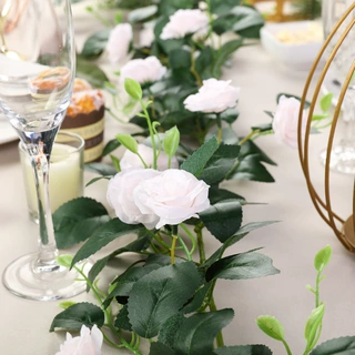 玫瑰花藤壁挂花墙装饰婚庆橱窗假花家居绿叶藤蔓植物仿真玫瑰花藤