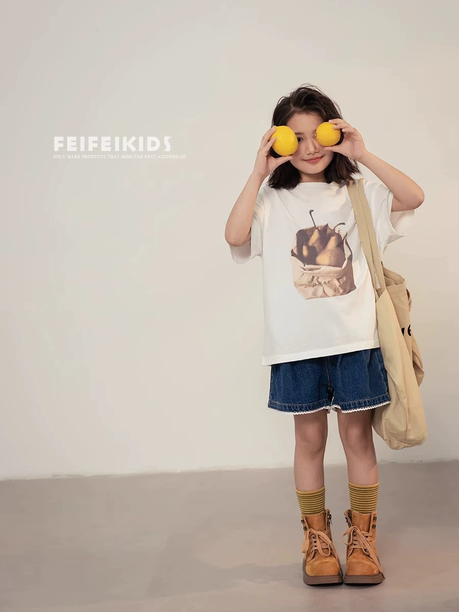 Children's denim skirt, shorts, denim casual trousers, summer clothing, oversize