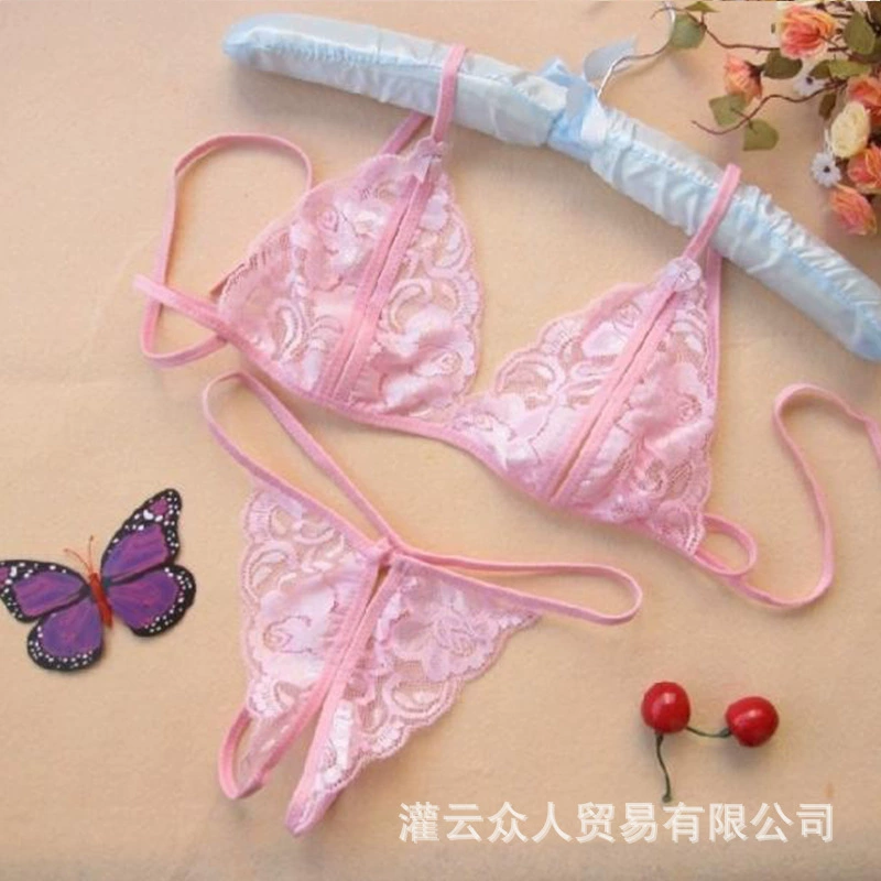 Sexy underwear, lace transparent pijama, set