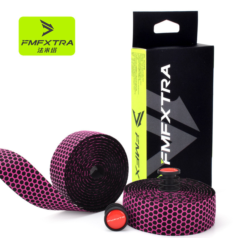 Road Bike Honeycomb Handlebar Tape, Bicycle Curved Handlebar Tape, Non-Slip Shock-Absorbing Elastic Strap, Pu+Eva Handlebar Tape