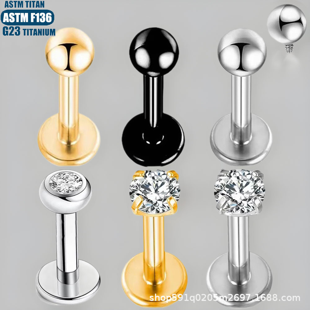 Metal lip piercing, earrings