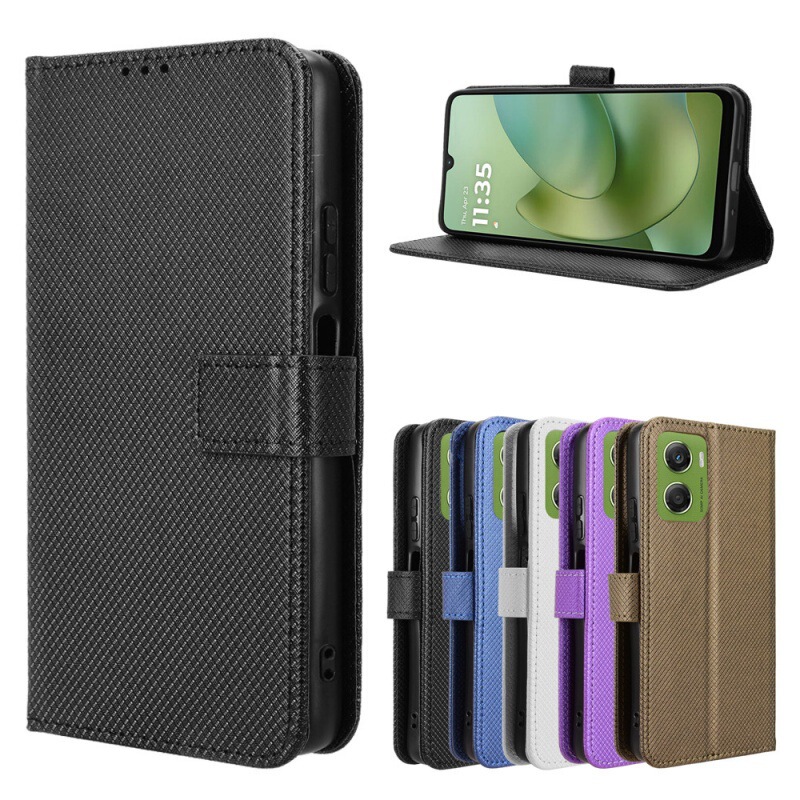 Suitable for Motorola Moto G06 Power Mobile Phone Case Diamond Pattern Flip Leather Case G07