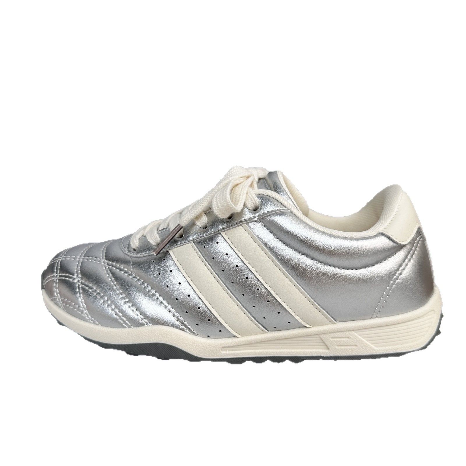 Yuanbo zapatos deportivos casuales para niños 2025 nuevos zapatos de mujer de otoño con suela gruesa zapatos blancos pequeños zapatos de skate retro