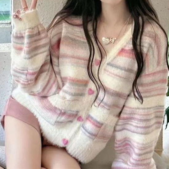 24 invierno Puyuan agua dulce dulce otoño nueva camiseta de la niña usar amor colorido