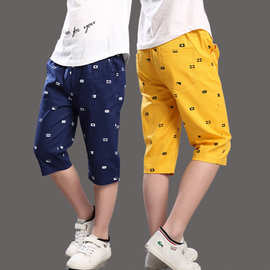 荃棉男童中裤夏款男中大童七分裤儿童短裤休闲裤薄款五分裤子童装