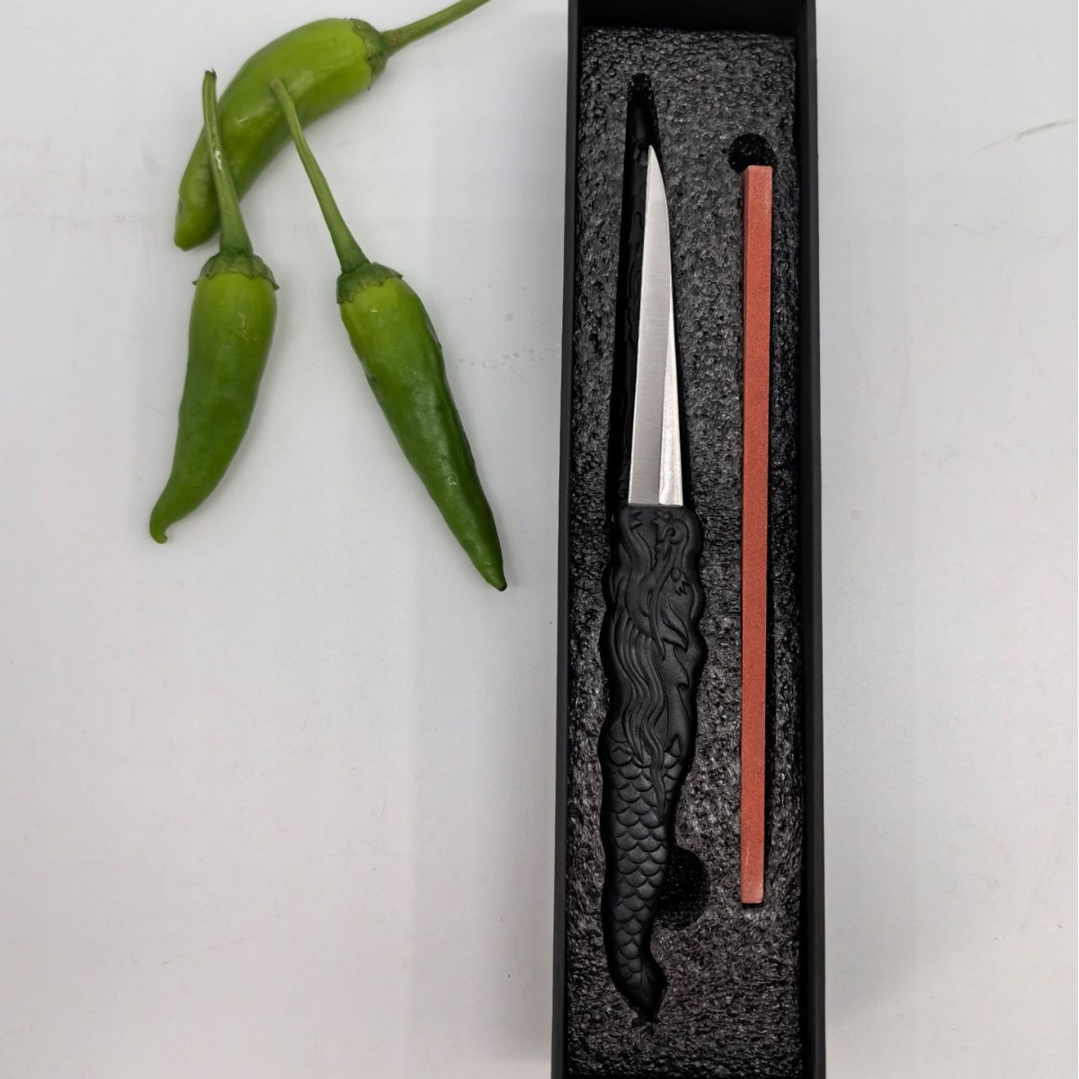 厂家批发7厘米蔬果腾龙纹礼盒装雕刻手刀