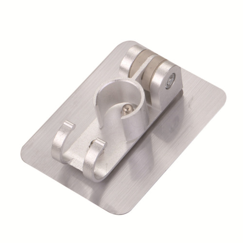 Space aluminum punch-free shower hook bracket silver adjustable bathroom shower head hose fixed base