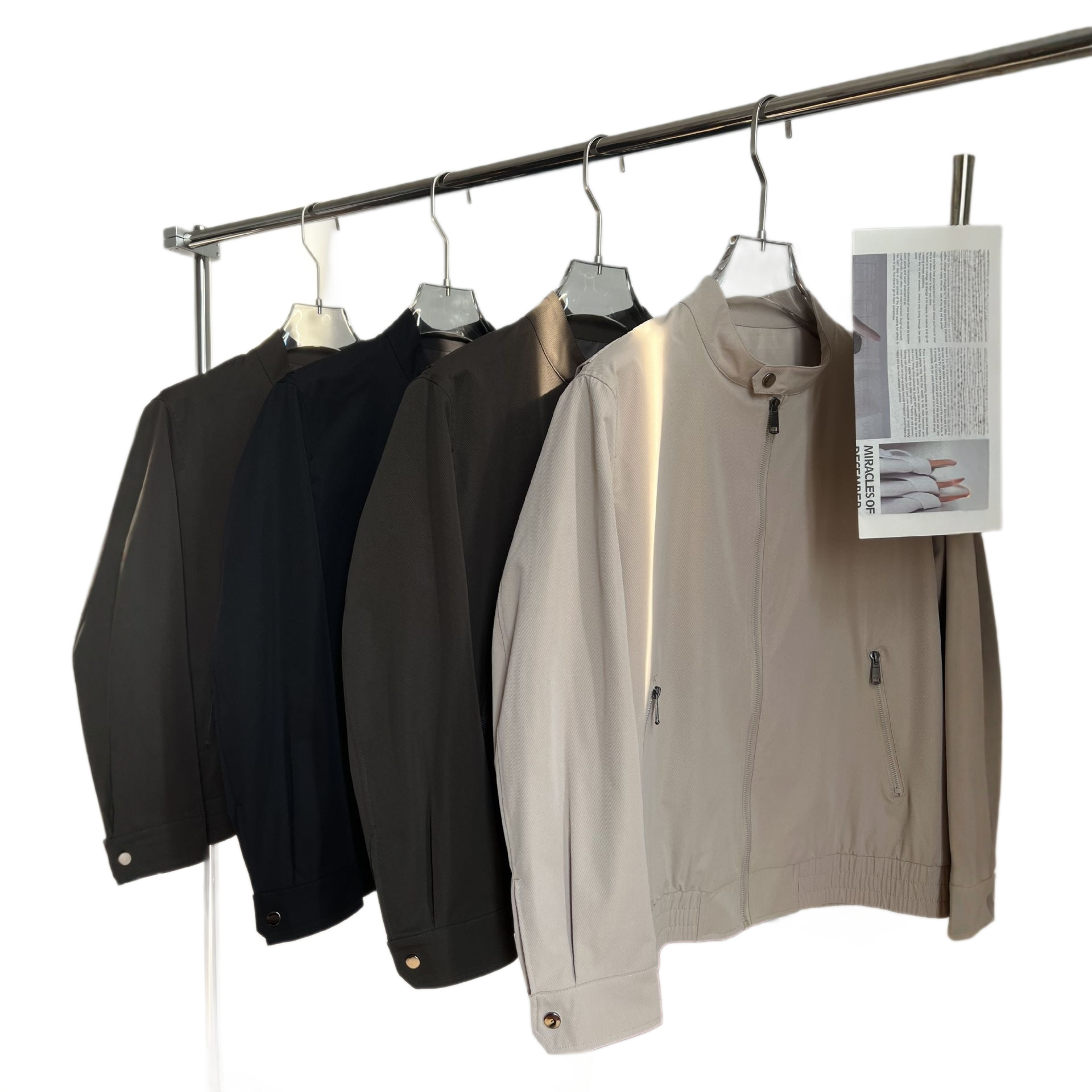 Spring And Autumn American Classic Harrington Executive Windproof Breathable Men's Commuter Stand Collar Zipper Jacket_viptrois.com