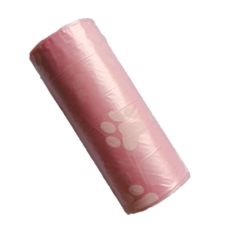 Impreso bolsa de basura para mascotas bolsa de basura bolsa de aseo para perros 15 Unids/rollo gato perro suministros de limpieza