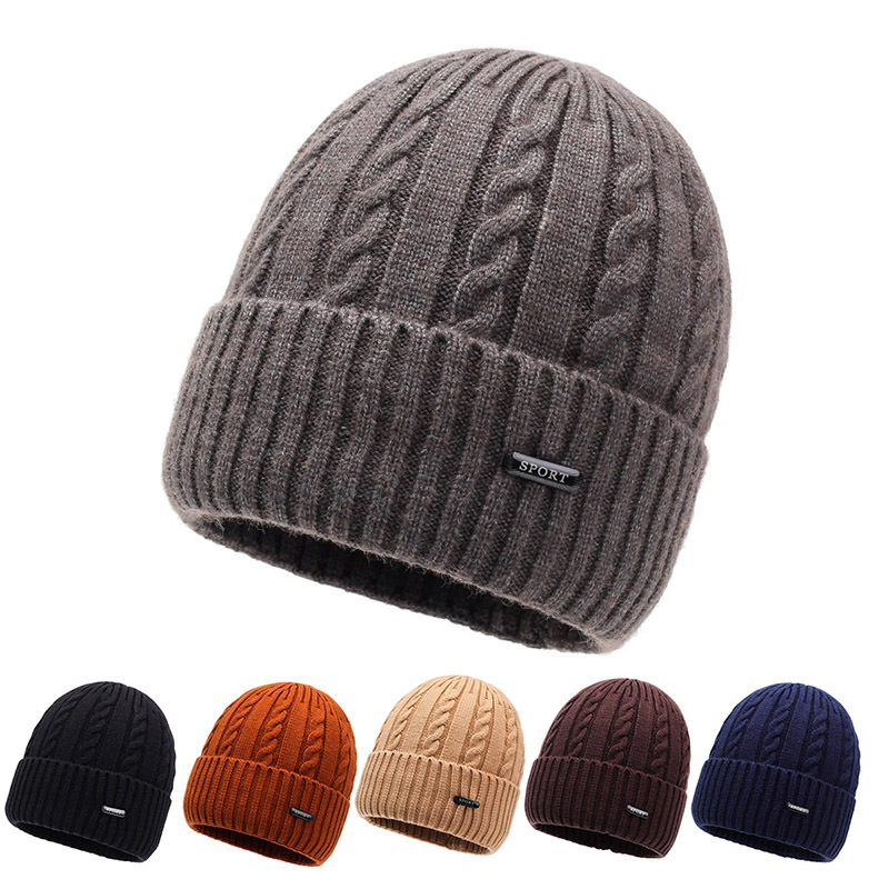 Women's Knitted Baseball Cap Wool Warm Winter Hat Ear Protection_voghion.com