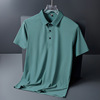 Silk polo for leisure, trend colored universal jacket, short sleeve T-shirt