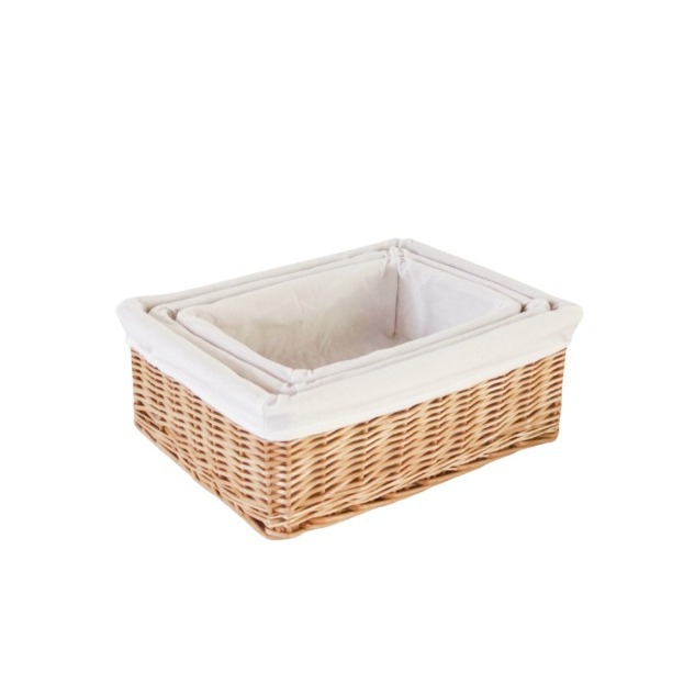 デスクトップ雑物枠藤編戸棚整理編みバスケット子供玩具収納バスケット布芸和式収納ボックス