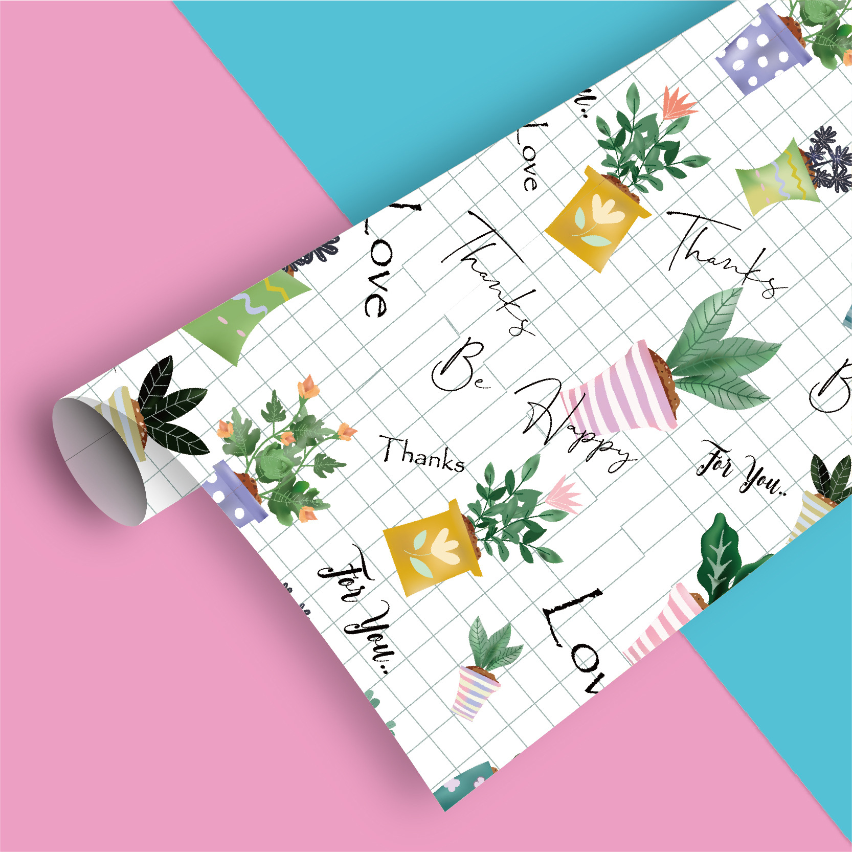 51*74CM flores y plantas amor Día de San Valentín Día de San Valentín Día de la madre Día de la madre Regalo de cumpleaños Caja de regalo de decoración Papel de regalo