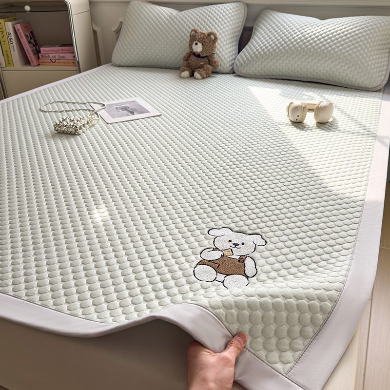Verano frío madre-infanto esterilla de hielo casera frijoles de aire acondicionado una sola alfombra suave esterilla de verano set de tres piezas