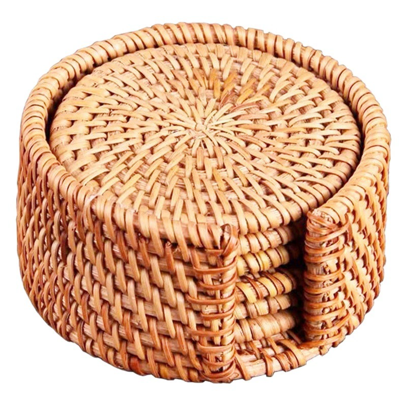 Вьетнам Осенний костюм из ротанга Подстаканник Чайный коврик Подстаканник Чайная церемония Чайный сервиз Железный горшок Теплоизоляционная Подушка Горшок Pad Фиолетовый глиняный горшок Держатель