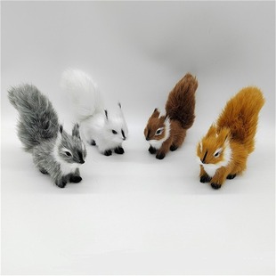 Simulated Squirrel Plush Pendant Decorative Animal Toy Christmas Decoration Plush Simulated Animal Squirrel Ornaments