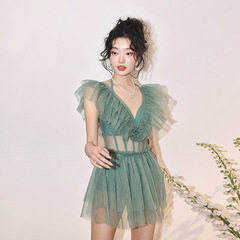 Women's One-piece Swimsuit 2023 New Style Fairy-like, Abdomen-hiding, Slimming, Sexy Korean Ins Wind Hot Spring Swimsuit