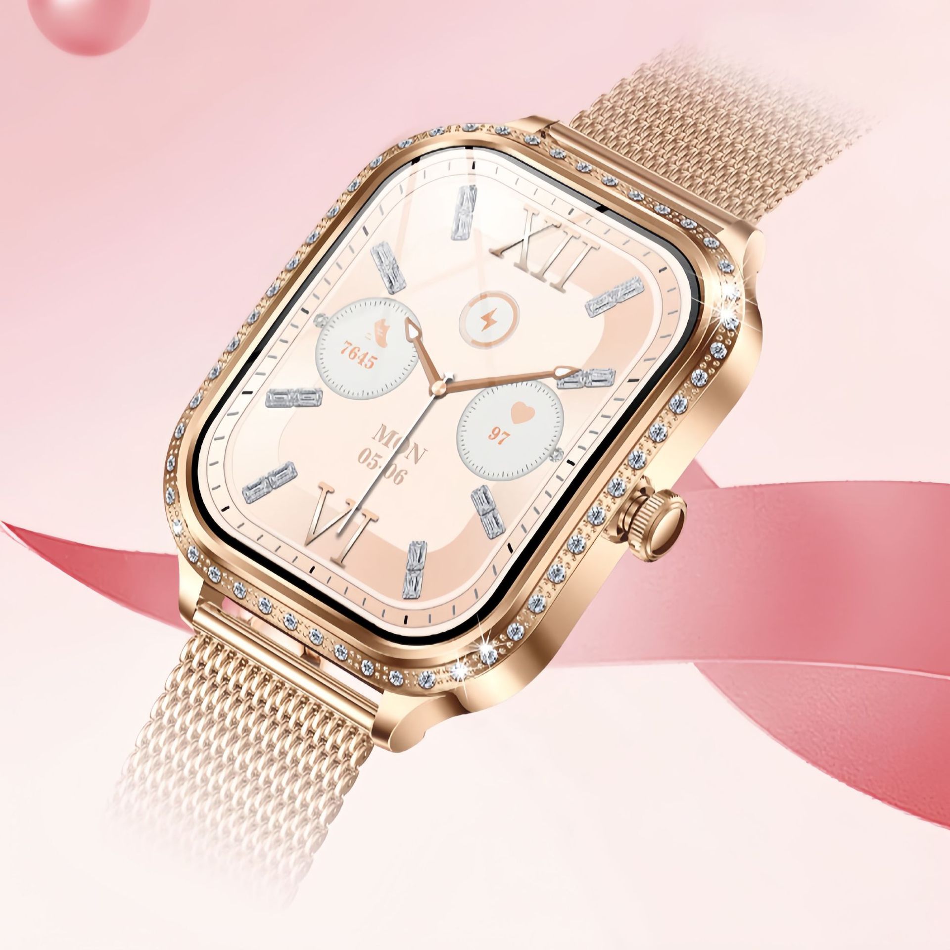 スマートウォッチ Bluetooth通話 スポーツ 心拍数 防水 女性の生理周期 MK88 曲面スクリーン 軽量 長時間バッテリー