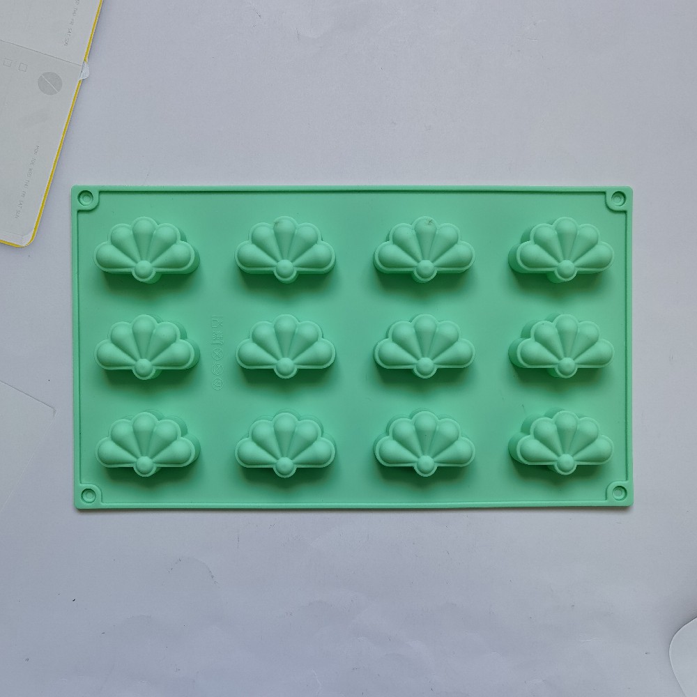 12 líneas de cinco hojas 128 molde de silicona pastel helado pudín molde de postre jabón utensilios