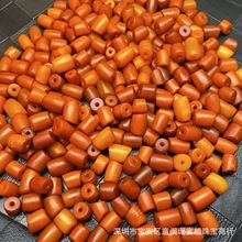 厂家批发天然琥珀老蜜蜡马蹄珠 直径10-12mm欧洲回流风化纹路明显