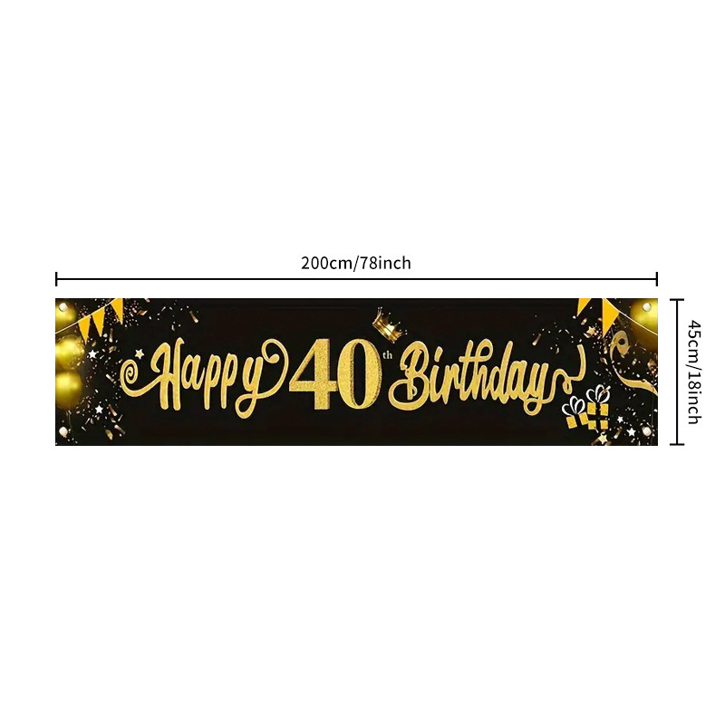 跨境生日快乐横幅背景布生日岁数庭院装饰摄影挂布派对布置长横幅|undefined