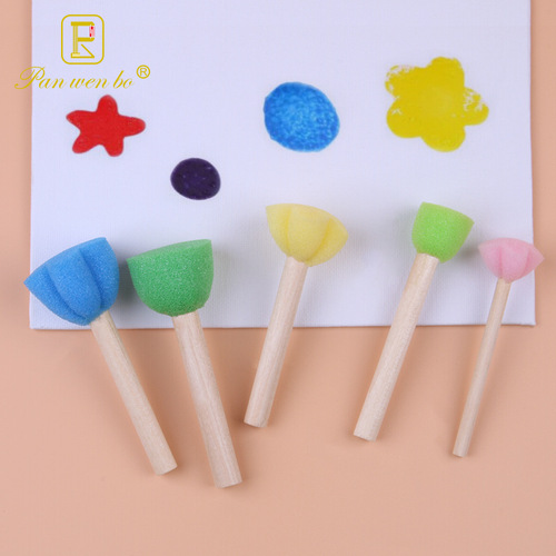 Kindergarten children's painting supplies roller paintbrush sponge brush EVA graffiti sponge brush seal wholesale