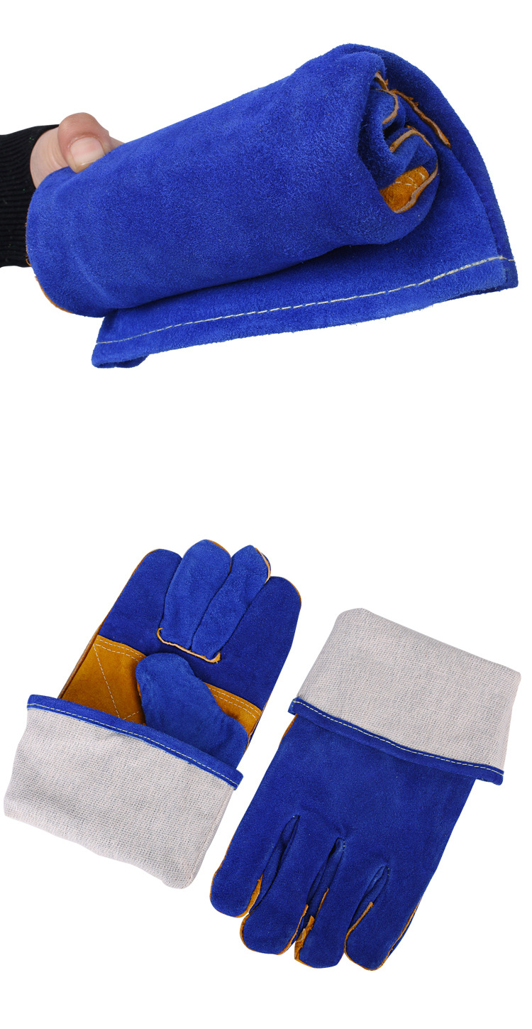 29-210120-AB级14寸宝蓝加托双层牛皮电焊三股线手