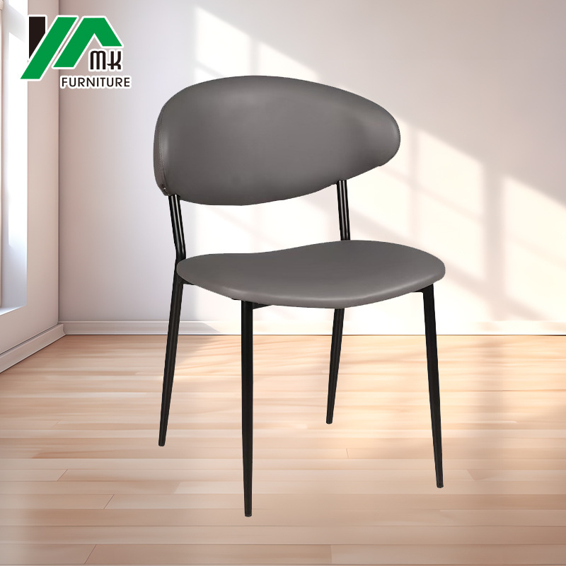金属框架餐椅家用商用多用途舒适软包休闲椅意式简约轻奢靠背椅子