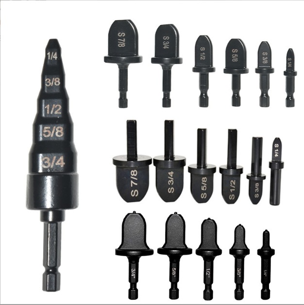 冰箱空调铜管扩管器套装  公制英制胀管器手电钻扩孔工具套装