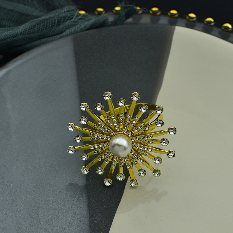 Hotel occidental perla servilleta anillo servilleta hebilla diamante servilleta anillo hotel restaurante suministros accesorios para el hogar